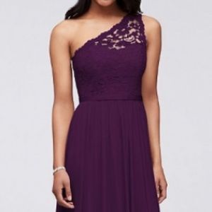 David’s bridal one shoulder bridesmaids dress